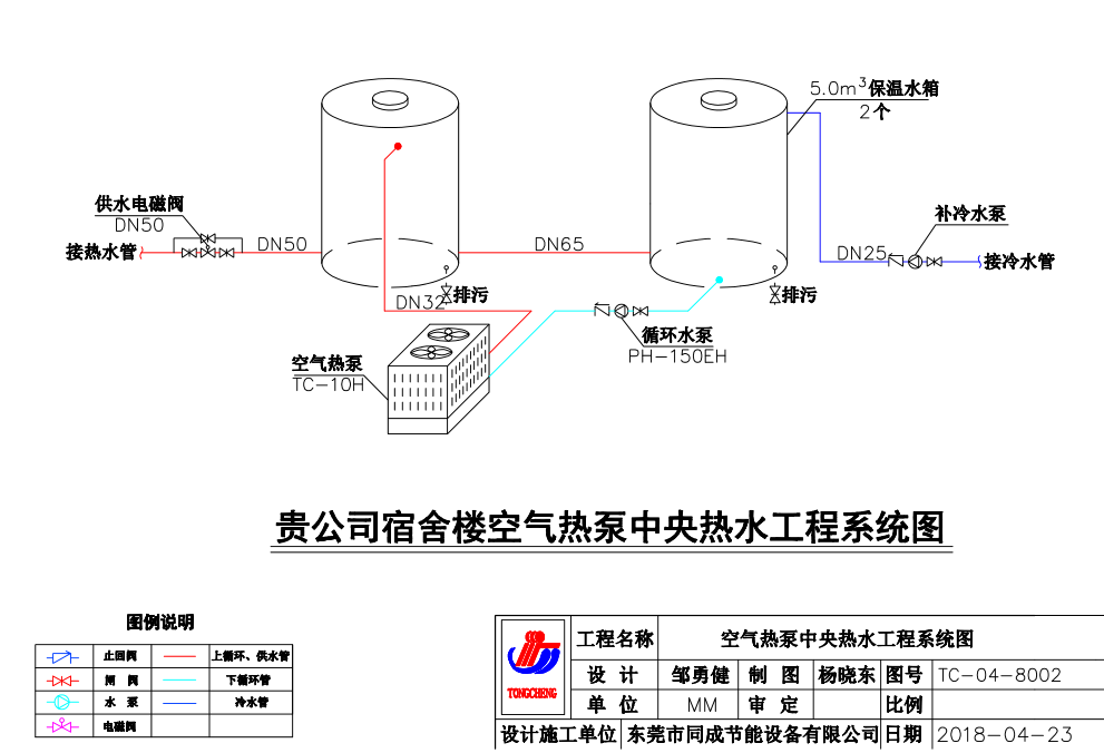 空（kōng）氣能（néng）熱水器施工圖